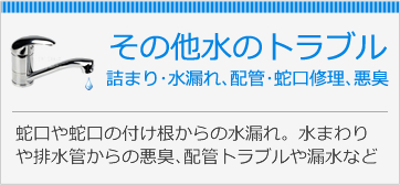 その他のトラブル詰まり・水漏れ